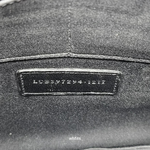 Yves Saint Laurent Black Leather Zipper Portfolio Clutch - Picture 4 of 12